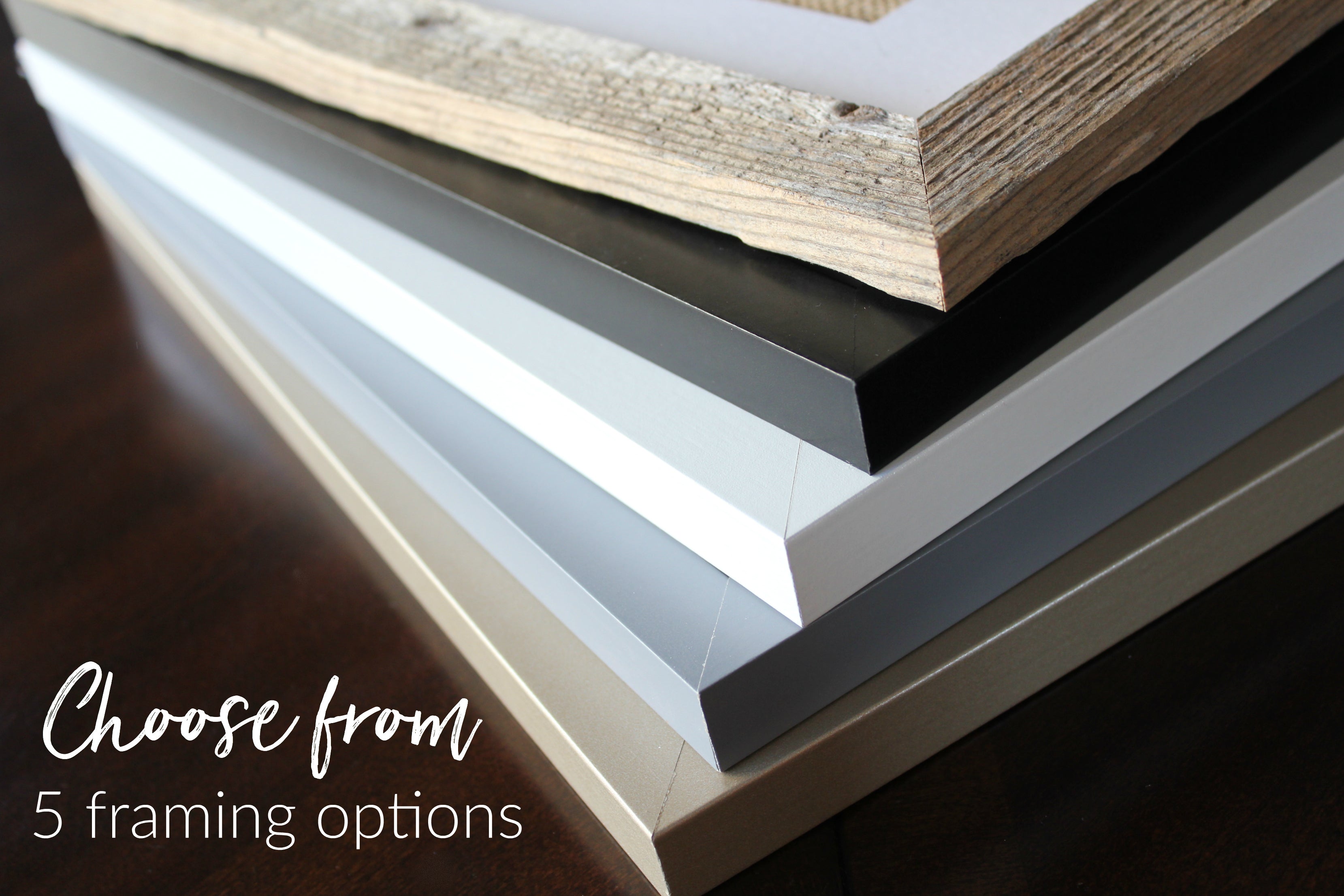 ADD A FRAME for 5x7, 8x10 or 11x14 Print - 5 Color Options!