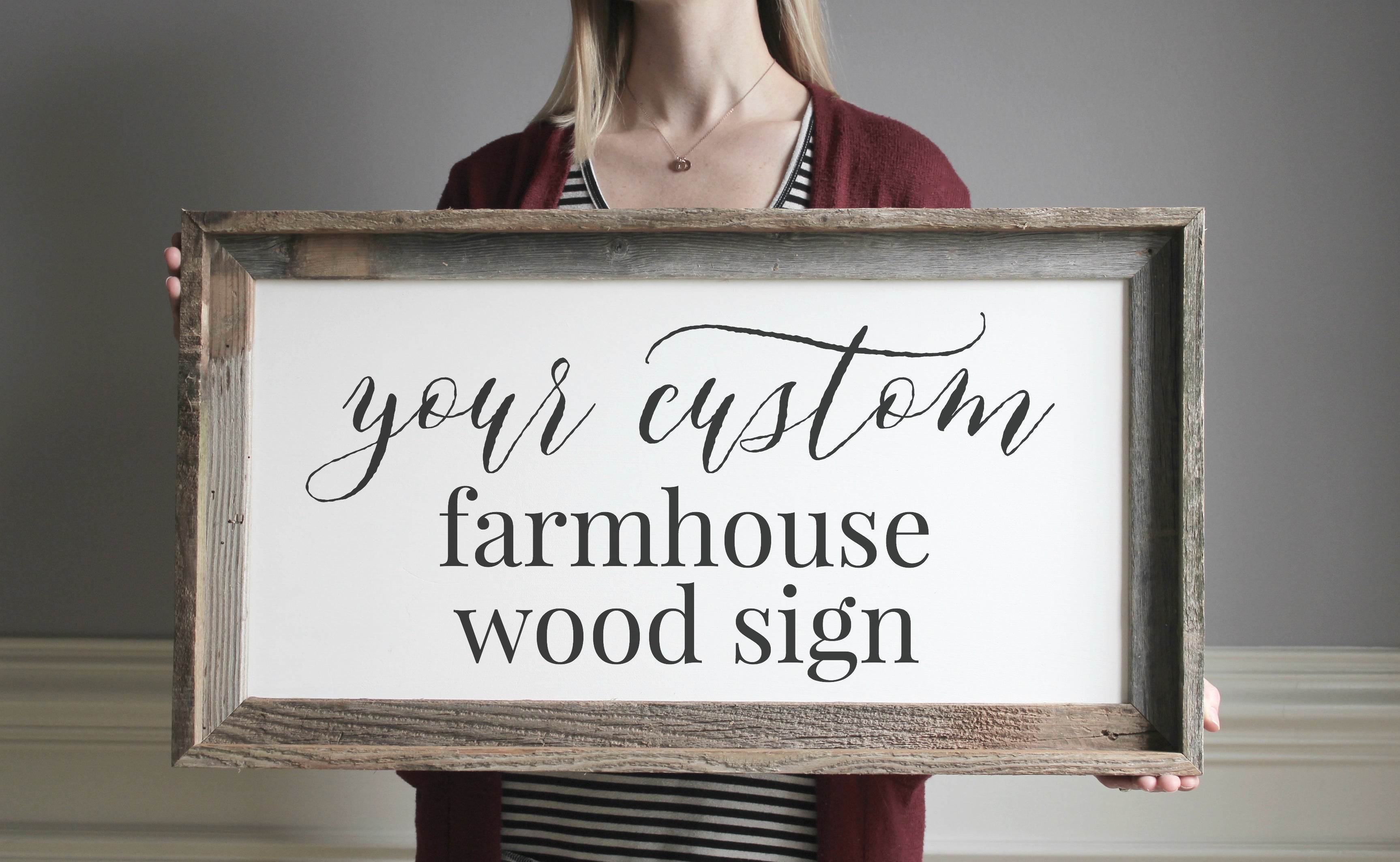 Design Your Own Custom Farmhouse Sign for Home - Custom Wood Sign - Gallery Wall Sign - Wedding Gift