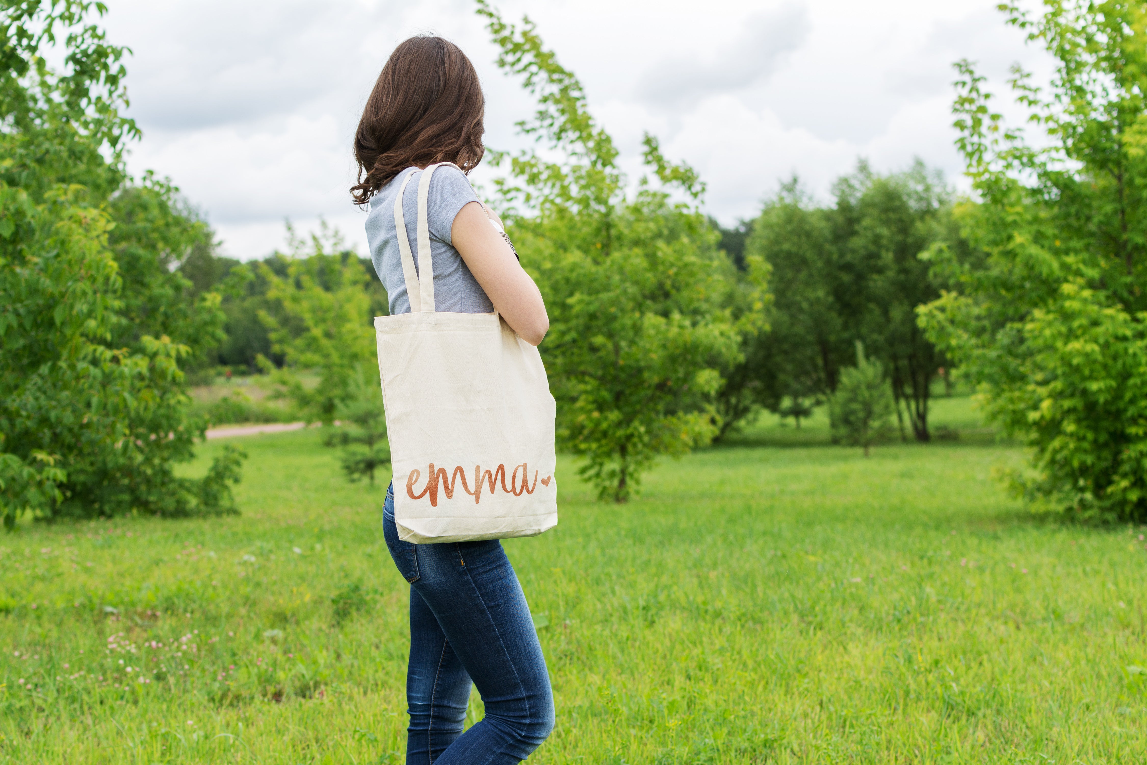 Tote Bags for Bridesmaids - 100% Organic Cotton - The Emma Tote