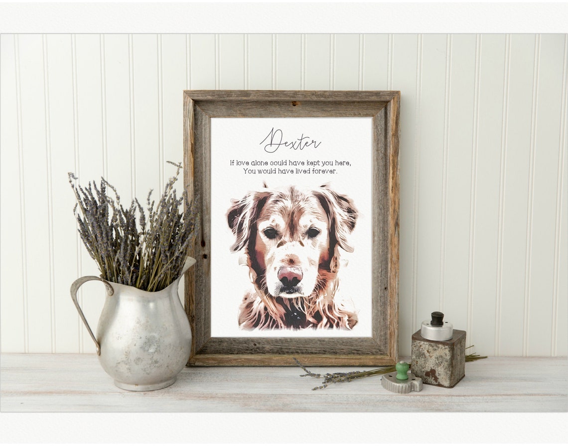 Personalized Pet Memorial Gift Pet Loss Gifts Custom Portrait do