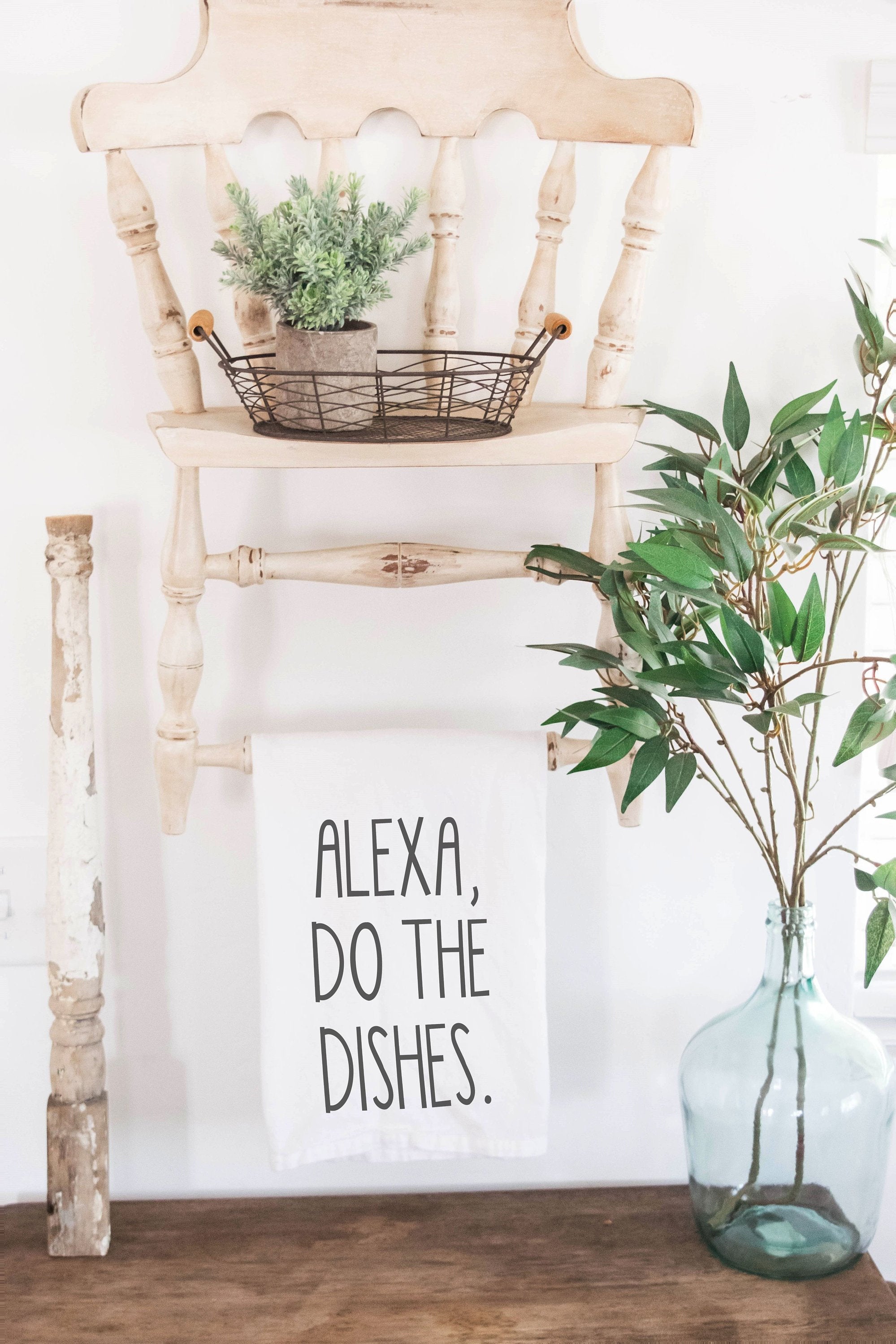 Alexa, Do The Dishes Flour Sack Tea Towels, Rae Dunn Inspired, Popular Trendy Hand Towels