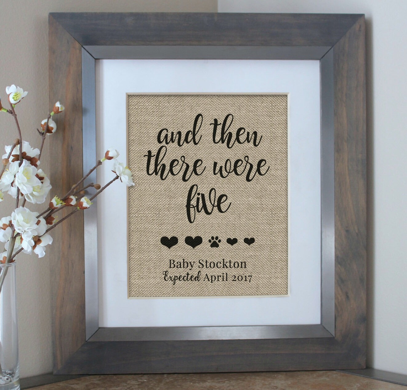 Then There Were Four Pregnancy Announcement – Valentine Heart
